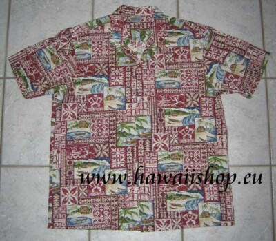 Aloha-Shirt (Hawaii-Hemd) - 100% Made in Hawaii - Poly / Cotton - Größe ''S''