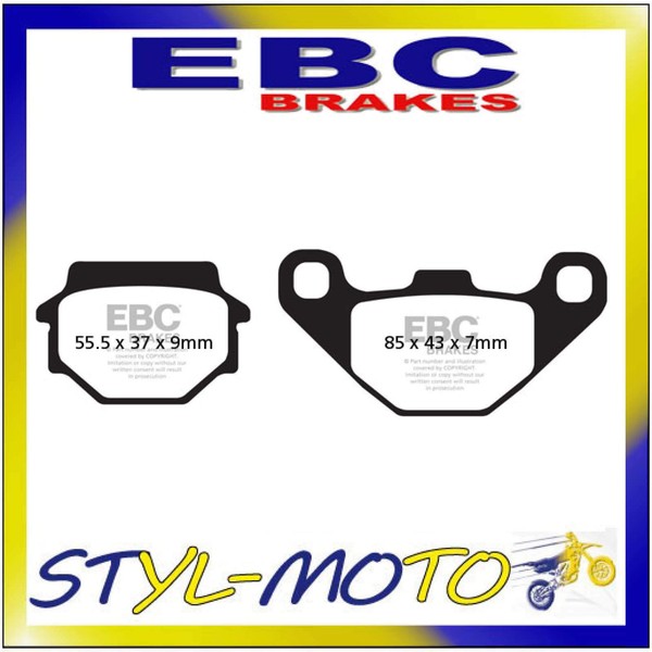 Fa067/3 BeläGe Organisch Hinten EBC Kawasaki ZR 400 Xanthus 1992-1995-image