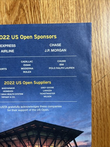 SERENA WILLIAMS FINAL MATCH OFFICIAL 2022 US OPEN DAILY PROGRAM 9/2/2022 - Picture 16 of 17
