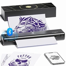 TP81 Tattoo Stencil Printer Upgraded, Tattoo Printer with 10Pcs Transfer Paper
