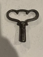 Antique Fancy Ornate Iron Mantel Clock Winding Key Size 8