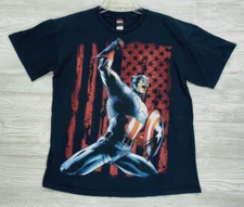 Vintage Marvel Mad Engine Captain America Shirt Medium Mens Unisex Y2K Assemble!