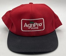 VTG AgriPro Seeds Farming Red Snapback Baseball Cap Hat No Tags