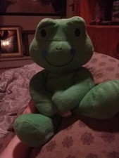 Horizon Group Green Frog Stuffed Animal Plush 12  Blue Dimples Soft Baby Toy