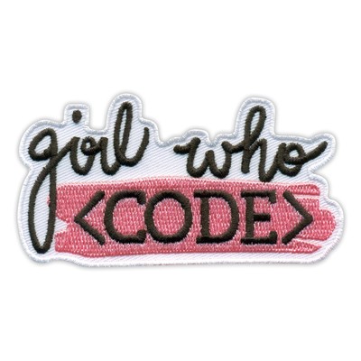 Girl Who CODE Aufnäher/Abzeichen bestickt