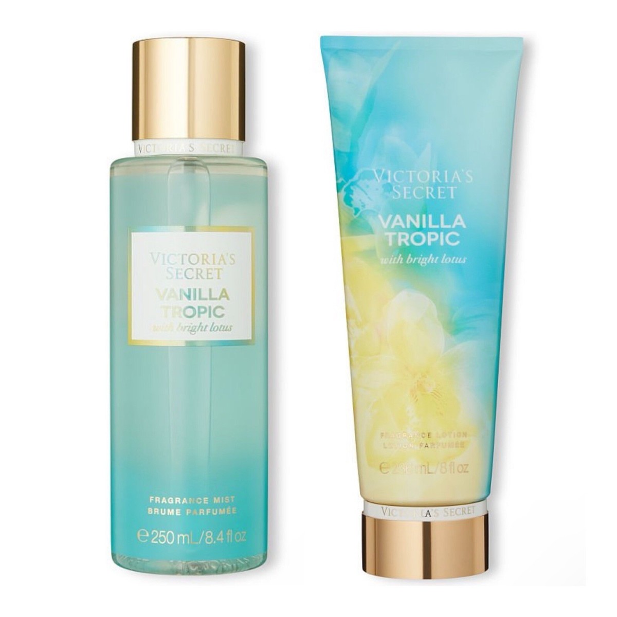 Victoria's Secret VANILLA TROPIC Fragrance Mist and Lotion
