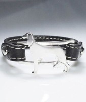 Saluki Echtlederarmband In 925 Silber Luce