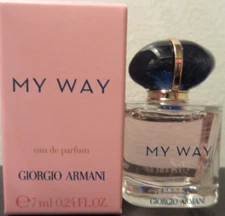 Giorgio Armani MY WAY Eau de Parfum Mini 0.24 oz SMELL GOOD & HELP DOGS CATS