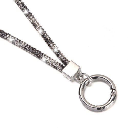 Chain Straps Hanging Cord Rhinestone Phone Lanyard Crystal Anti-lost Rope - Photo 11 sur 26
