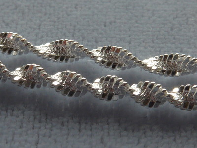 ITALY MADE SILVER925 TWIST BRACELET/シルバー Vintage IBB 925 ITALY Sterling Silver Twisted Chain Bracelet