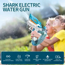 New Shark Electric Water Gun Toys Fully Automatic Continuous Fire Water Gun Larg