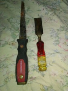 Vintage Master Mechanic Chisel And Task Force And Saw
