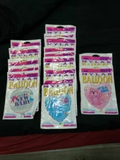 New Lot of 15 Vintage Anagram Large Helium Mylar New Baby Balloon  Boy Girl