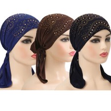 3pcs Women Muslim Hijab Inner Cap Islam Wrap Underscarf Scarf Hat Arab Headwear