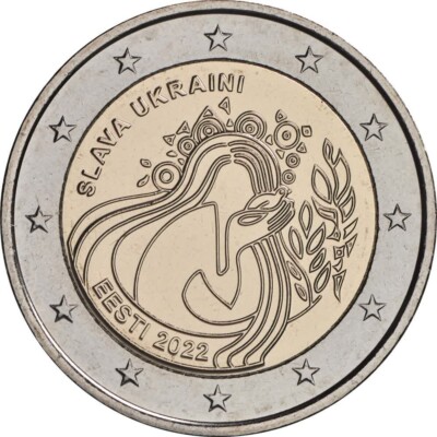 Estland / Estonia 2 Euro 2022 Slava Ukraini UNC