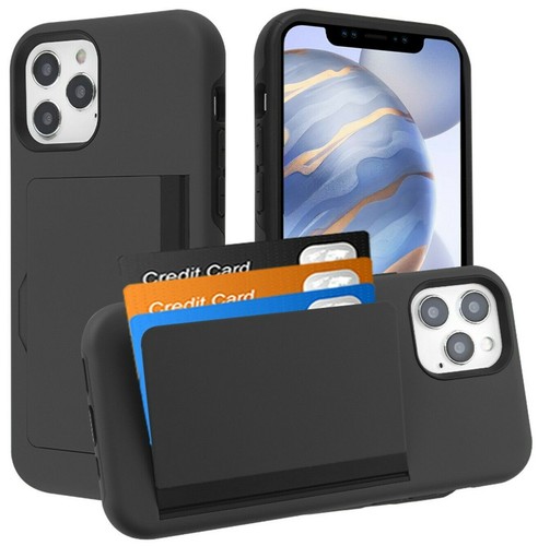 For iPhone 14/14Pro / 14 Plus /Pro Max - Hybrid Credit Card Pocket Nonslip Case - Picture 6 of 18