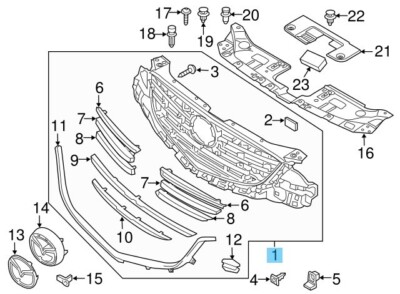 MAZDA CX-5 KE 2015-2016 Genuine Front Grille Chrome Shell Assy