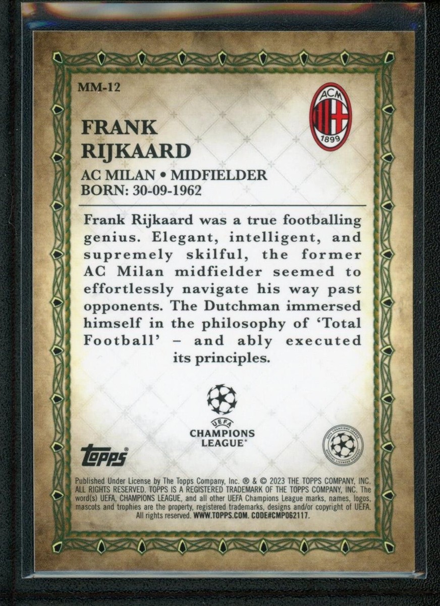 2023 FRANK RIJKAARD TOPPS MERLIN UEFA CHAMPIONS LEAGUE 2023 FRANK RIJKAARD TOPPS MERLIN UEFA CHAMPIONS LEAGUE