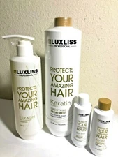 Luxliss Keratin System Smoothing Treatment 4PCS Set Straighten Repair Frizz Hair