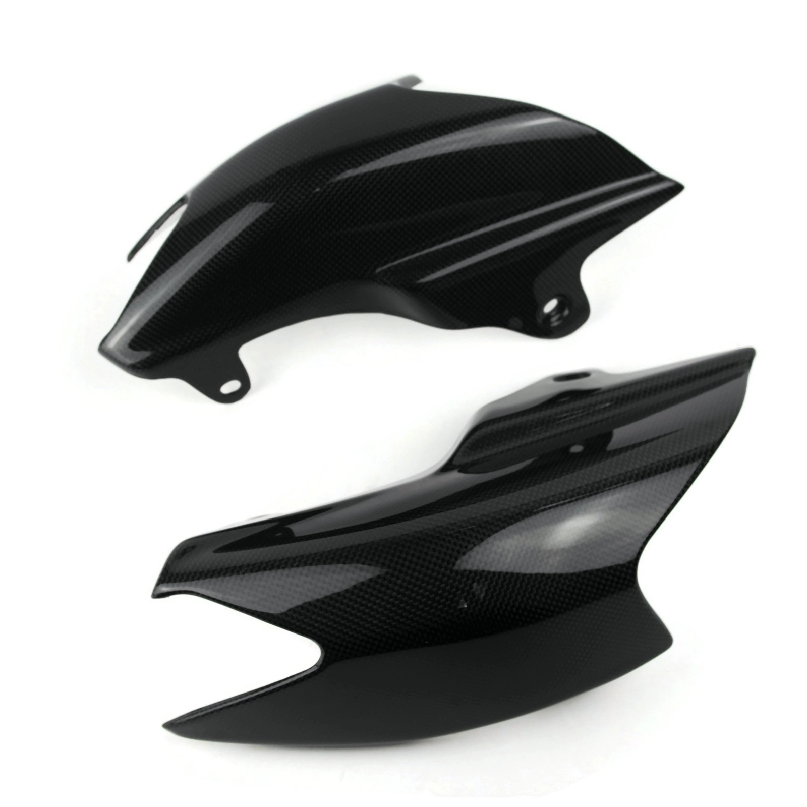 Pares chaleur Ducati Hypermotard 1100 796 caches de selle latéraux en fibre de carbone noir