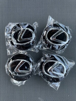 Black Lexus Cars Classic Supercharged Wheel Center Hub caps 62mm  Set of 4