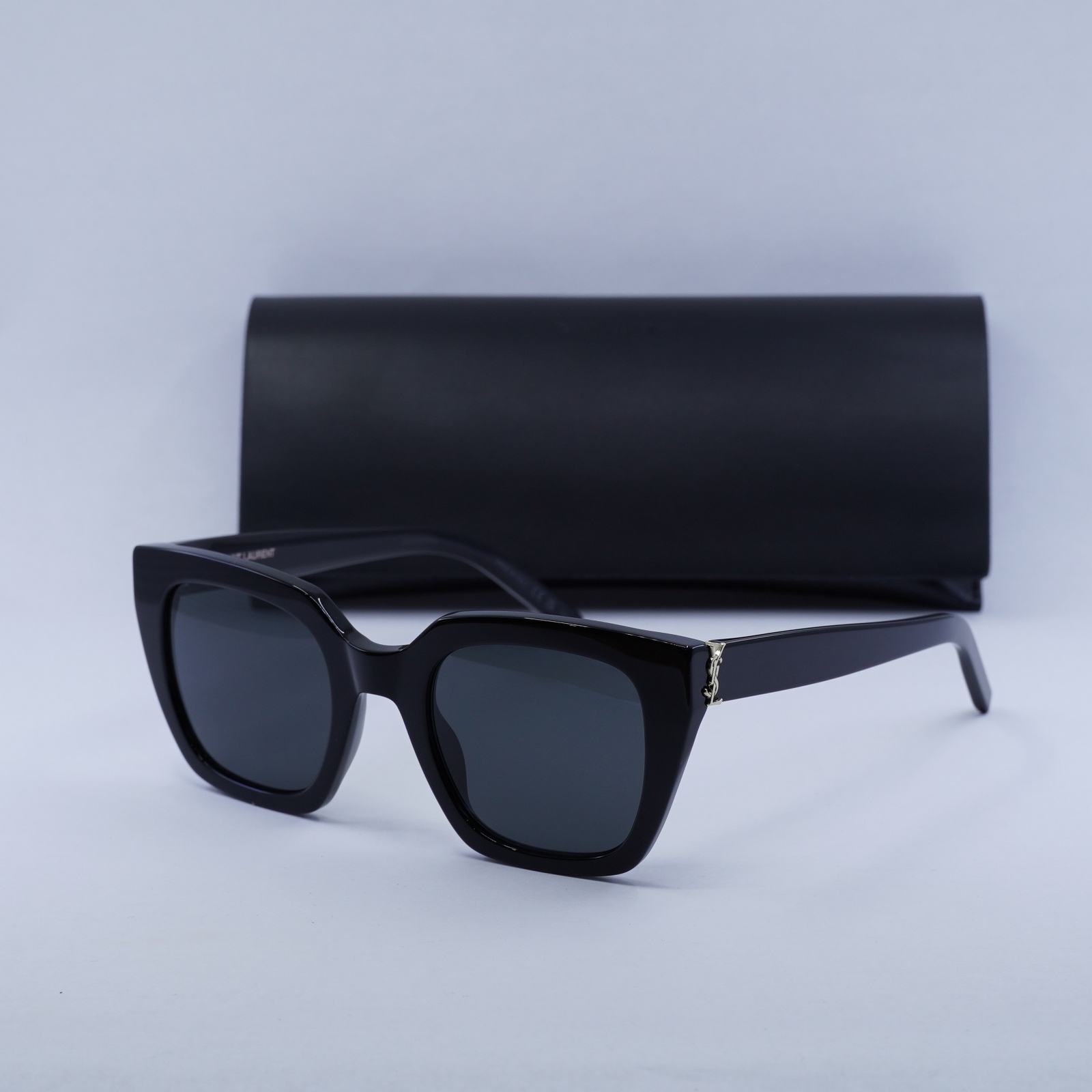 Occhiali da sole SAINT LAURENT SLM143 001 nero grigio 51 23 145 nuovi autentici