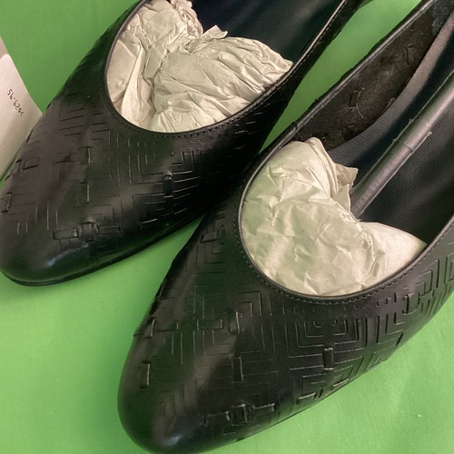 Scarpe Cabin Creek Carly 2 Navy, modello tessuto, pelle, tacco basso donna 9M NUOVE - Foto 2 di 24