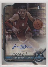 2021 Bowman U Chrome Prospect Silver Wave Refractor Jaden Shackelford Auto 5l1