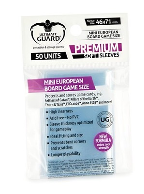 GW27c5 Ultimate Guard Premium Soft Sleeves Mini European (50) Neu & OVP