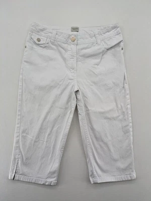 CANDA Damen Caprihose Größe 42 Weiß Baumwolle Elastan Zip Sommer Hose - Bild 1 von 4