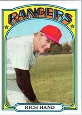 1972 Topps #317 Rich Hand Texas Rangers Baseball Card EX