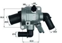 Thermostat KüHlmittel FüR Alfa Romeo Fiat Lancia Opel Suzuki Mito 500 C Doblo