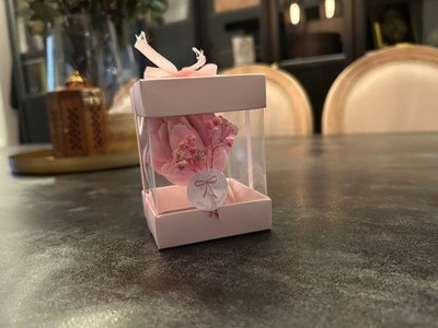 Rose Flower Candle in a Cup with Palm Wax | Delicate Color | Exquisite Aroma