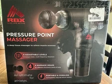 RBX Cordless Pressure Point Massager 6-Adjustable Levels 4-Massage Heads New