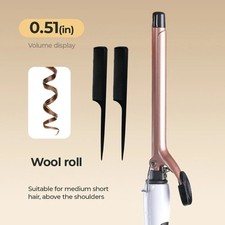 Mini Curling Iron 0.51 Inch Ceramic Hair Curler Constant Heat Styling
