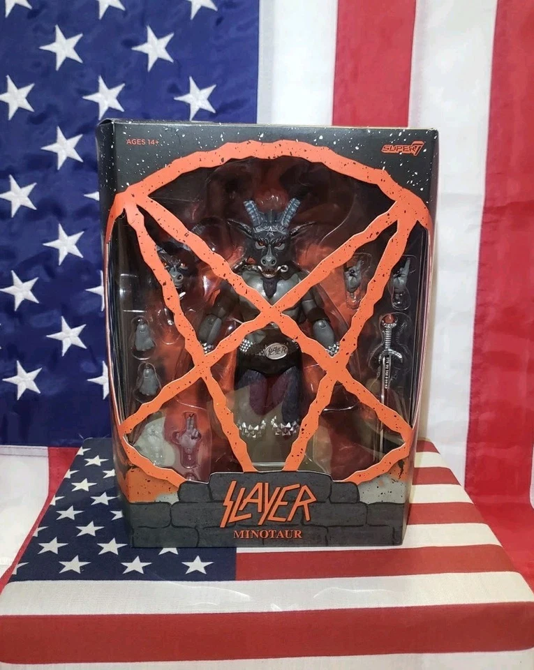 Figura de acción Ultimates Slayer Minotaur de Super7 sellada Foto 3 de 4