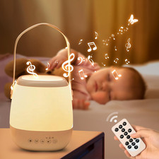 Baby Night Light Sound Machine with 35 RGB Colors and White Noise, Rechargeable