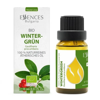 Bio-Wintergrünöl – Ätherisches Öl, 100 % Rein, Unverdünnt, 15 ml - Bild 1 von 4