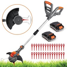 Terratek 20V Cordless Garden Grass Trimmer Telescopic Lawn Edge Cutter Strimmer