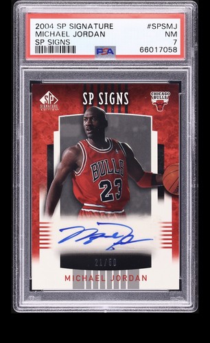 2004 SP Signature Michael Jordan AUTO /50 #SPS-MJ PSA 7 NRMT