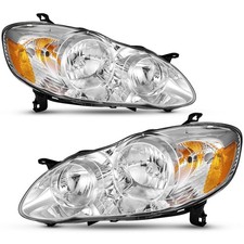 Headlight Assembly Compatible With 2003-2008 Toyota Corolla Replacement Headlamp