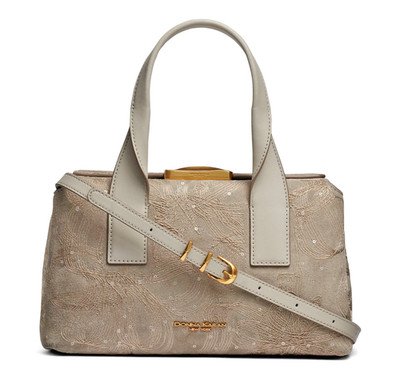 NWT Donna Karan Zink Amagansett Floral Embroidery Satchel Bag Purse $428