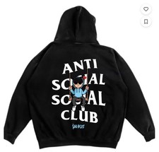 ASSC x Sad Boyz Swing Hoodie Men  s Size XL Black Blue Anti Social Social Club