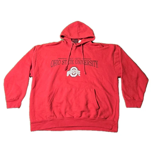 VETEMENTS Felpa con cappuccio vintage Ohio State University uomo XL extra large rossa felpa buckeyes