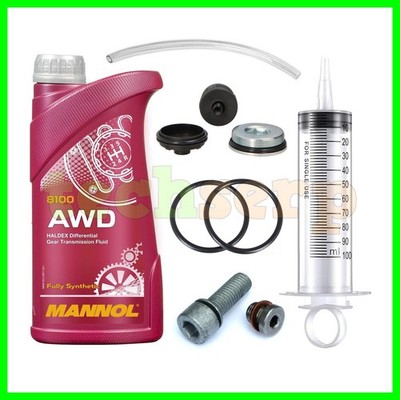 Audi Gen 2 Haldex Service Kit - Oil, Syringe, Filter & Seals + Drain/Fill Plugs