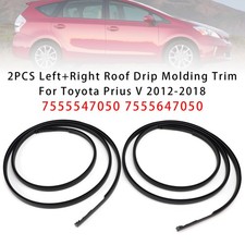 2pcs Leftright Roof Drip Molding Trim For Toyota Prius V 2012-2018