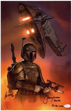 JEREMY BULLOCH Signed 11x17 Photo Star Wars Boba Fett Autographed JSA COA 6