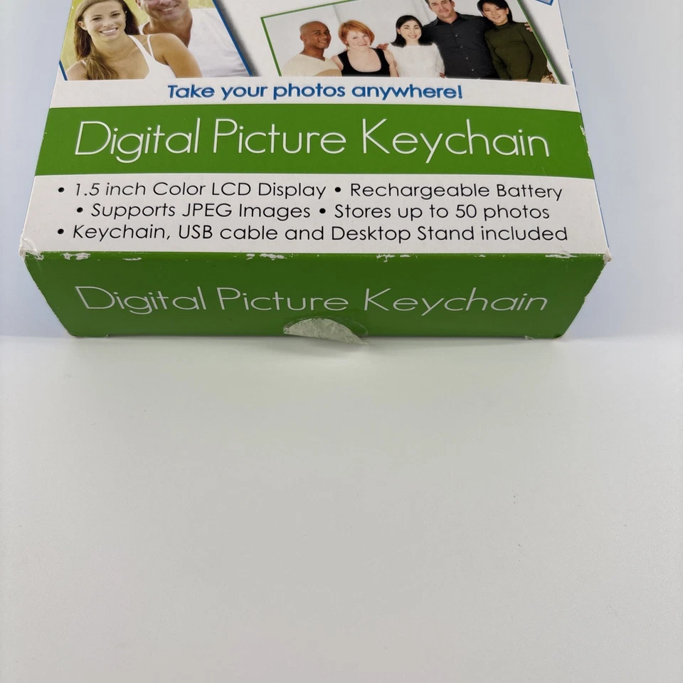 Digital Picture Keychain Blue 1.5" Color LCD Display Stores 50 Jpeg Photos New - Image 2 of 4