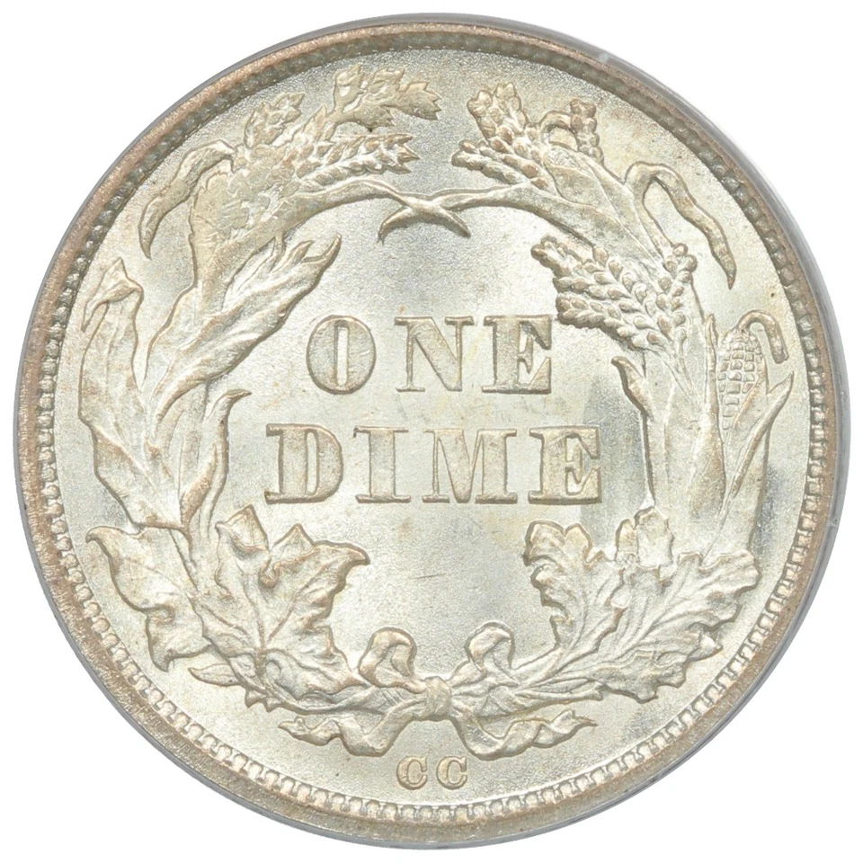 1875-CC 10C PCGS/CAC MS65 (Mintmark Below) - Liberty Seated Dime - Image 4 of 4