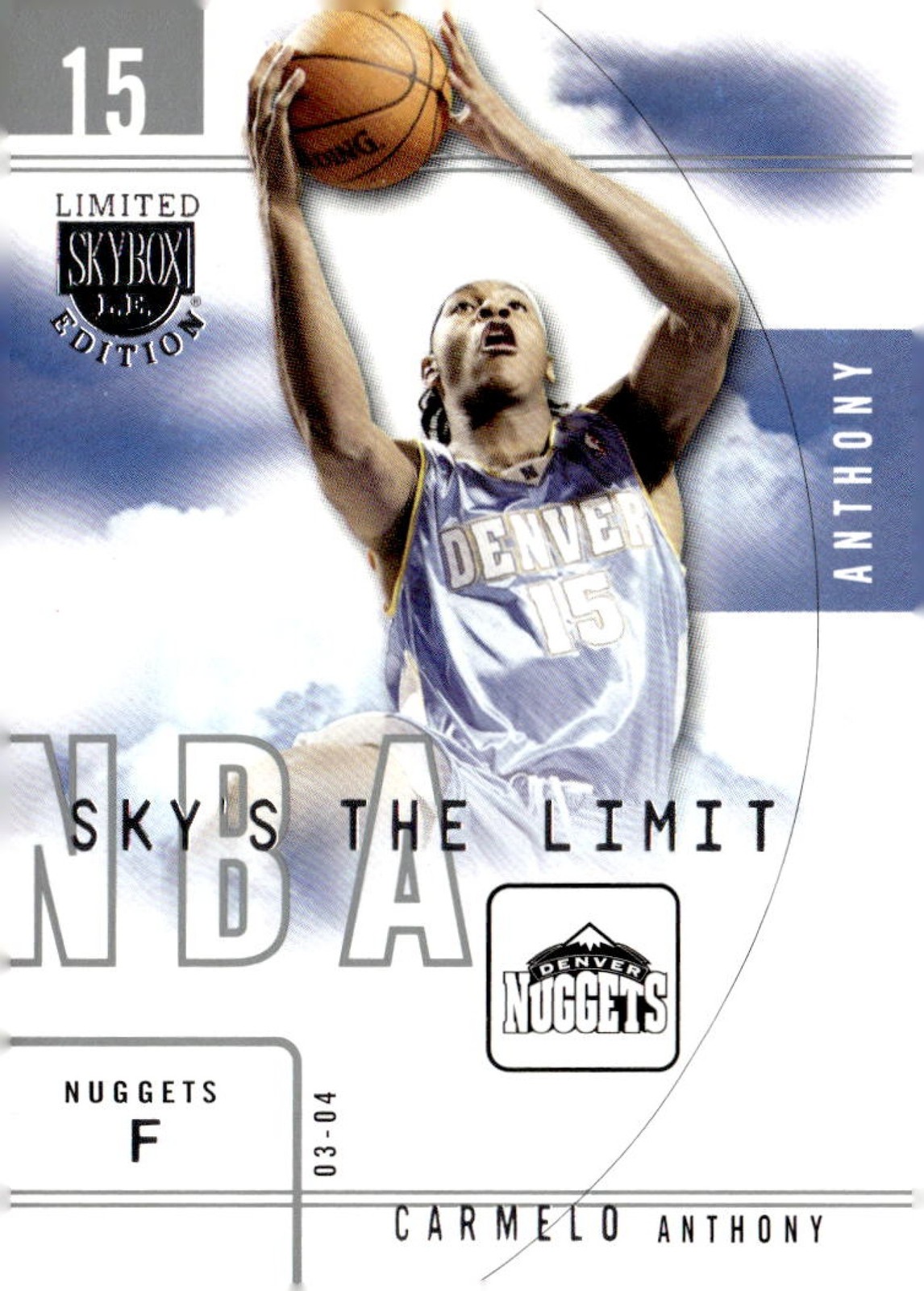 CARMELO ANTHONY 2003-04 SKYBOX LE SKY'S THE LIMIT RC NUGGETS QQ